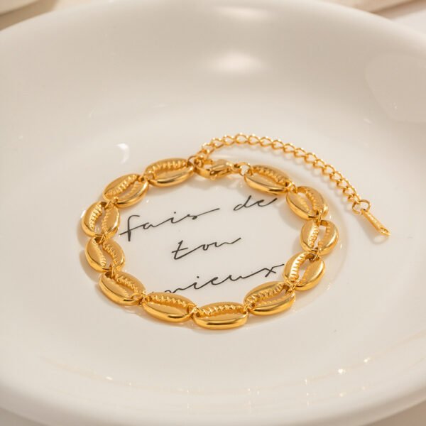 Women’s 18K Gold Hollow Shell Non-fading Bracelet Bracelets 9