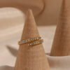 Gold-plated Diamond Personality Simple Open-end Zircon Ring Rings 14