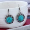 Fashion Retro European And American Round Turquoise Earrings Earrings 13