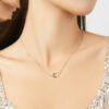 Silver Charm Original Love Wings Rose Gold Plated Necklace Ins Creative Niche Design Sense Clavicle Chain Necklaces 12