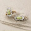 S925 Silver Gold-plated Precision Carving Natural Gold Grape Stone Ring Rings 12