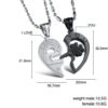 Couple Necklace Lock Pair Of Love Shaped Key Titanium Steel Pendant Necklaces 15