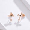 Vintage Rose Gold Plated Cross Stud Earrings Earrings 11 Vintage Rose Gold Plated Cross Stud Earrings Earrings 11