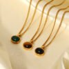 Gold Plated Stainless Steel Chain Necklace Women Bracelets 12
