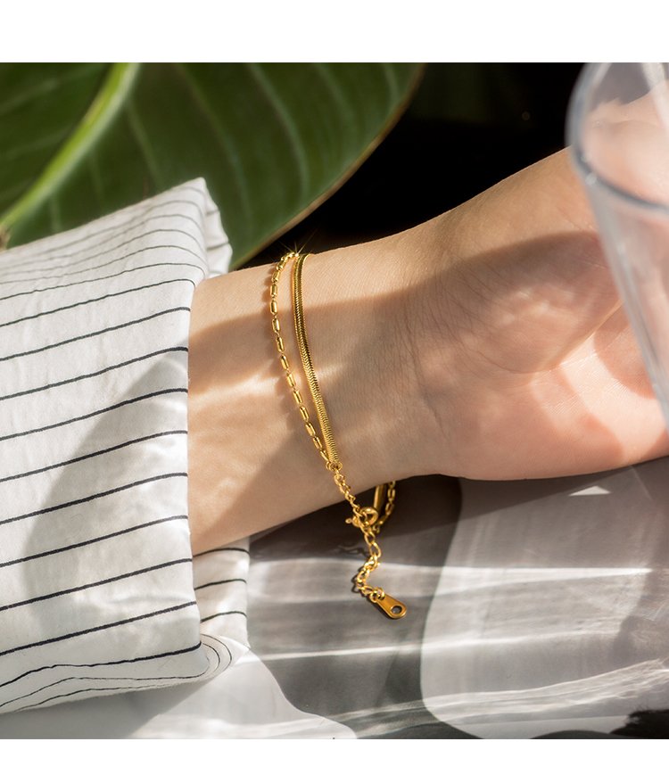 Frosty Light Luxury 18k Gold Delicate Bracelet Bracelets 10 Frosty Light Luxury 18k Gold Delicate Bracelet Bracelets 10