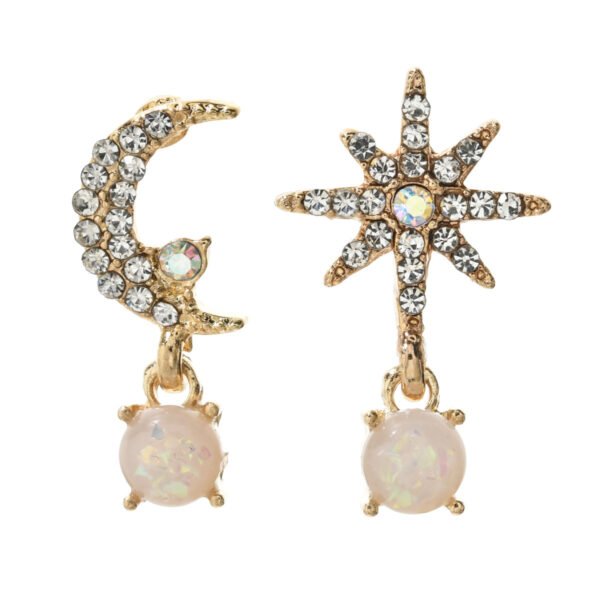 Fashion Women’s Asymmetric Moon Star Earrings Earrings 5