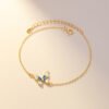 Gold Simple Diamond Inlaid Female Bracelet Bracelets 12