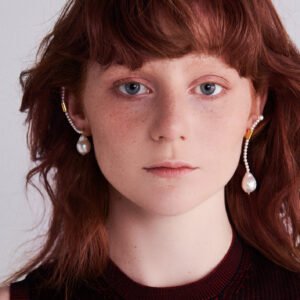 The New Rock Pearl Series Natural Earrings Design Fashion Style Earrings