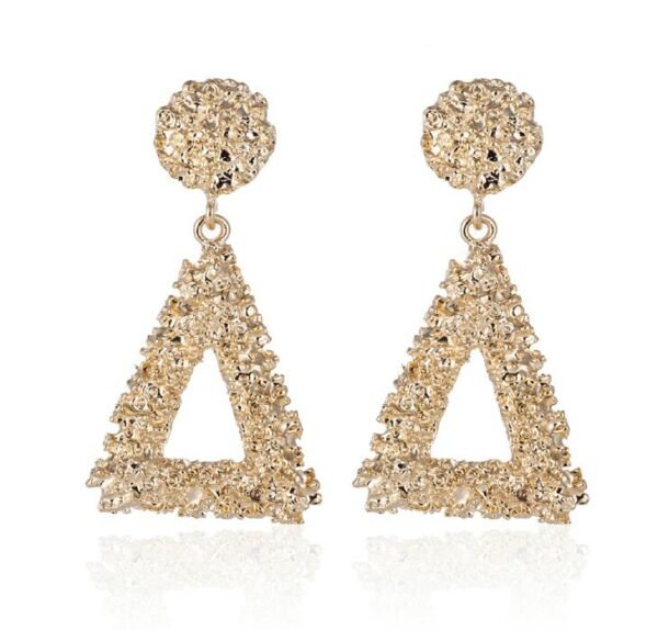 Big Vintage Earrings for Women Gold Silver Black Geometric Statement Earring 2021 Metal Earing Hanging Fashion Jewelry Earrings 5