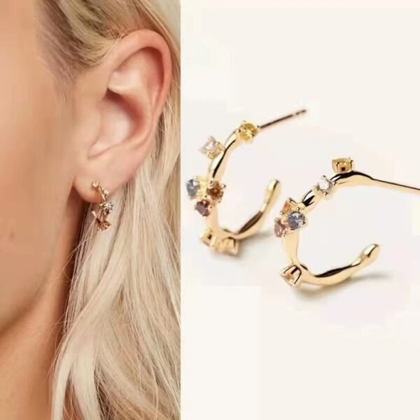 Women’s Gold-plated S925 Stud Earrings Earrings 3