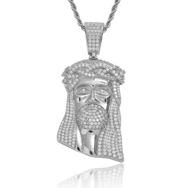 Jesus Head Hip Hop Pendant Real Gold Plating Street Necklace Necklaces 7