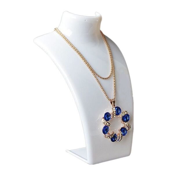 Acrylic Display Stand Necklace Pendant Bust Mannequin Earring Jewelry Chain Show Necklaces 5