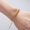 Simple Adjustable Gold Titanium Steel Stainless Steel Women’s Bracelet Bracelets 8