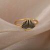 Retro New Shell Shape Ring Trend 18K Gold Plated Rings 13 Retro New Shell Shape Ring Trend 18K Gold Plated Rings 13