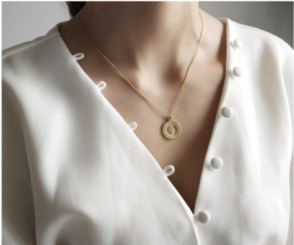 Round brand rose gold necklace Necklaces 5