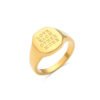 18K Gold Plated Jewelry With English Letter Ring Rings 16 18K Gold Plated Jewelry With English Letter Ring Rings 16