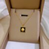 Square Shell Personality Minimalist Stove Real Gold Necklace Women Necklaces 14