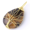 Natural Stone Pendant Gold Color Wire Wrap Gem Accessories 11 Natural Stone Pendant Gold Color Wire Wrap Gem Accessories 11