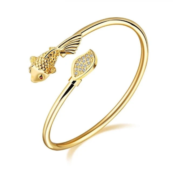 Gold Color Copper Bracelets for Women Charm Opening Bracele Fashion  jewelry Necklaces 6