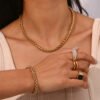 Stainless Steel Special Interest Light Luxury Gold-plated Necklace Necklaces 22