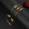 Tocona  T Fashion Bohemia Leaf Knot Hand Cuff Link Chain Charm Bracelet Bangle For Women Gold Bracelets Femme Jewelry 6115 Bracelets 12