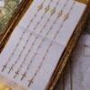Vintage Cross 18K Gold Necklace Bracelet Necklaces 17