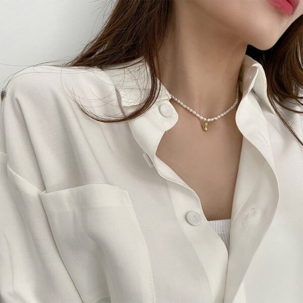 Freshwater Pearl Smiley Love Pendant Necklaces 3