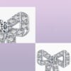 S925 Silver Diamond Bow Stud Earrings Earrings 12