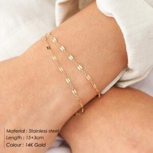 14k Gold Chain Bracelet Women’s 316L Titanium Steel Bracelet Bracelets