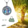 Tree of Life Locket Necklace Jewelry for Women Sterling Silver Celtic Family Tree Abalone Shell Lockets Jewelry Gifts for Mom Daughter Necklaces 16