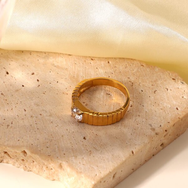 Titanium Steel Ring 18K Gold Plated Rings 9