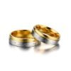 Titanium Steel Ring Between Gold ECG Love Heart Stainless Steel Rings 11