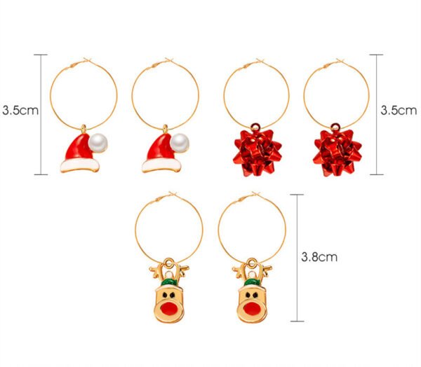 Women’s Fashion Christmas Earrings Set Of Three Christmas 5