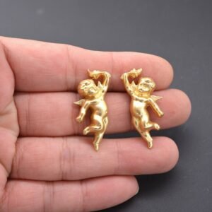 All-match Eros Cupid Angel retro earrings Earrings