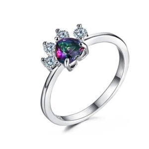 Hand ornament ring rose gold footprint ring jewelry Rings