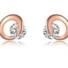 Jewelry earrings rose gold C simple earrings Earrings 8