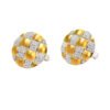 18K Gold Diamond Personality Fashion Braided Brushed Craft Earrings Earrings 12