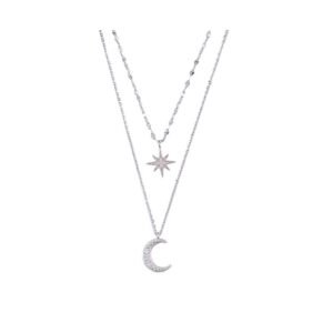 Creative Retro Simple Moon Love Pendant Necklace Necklaces