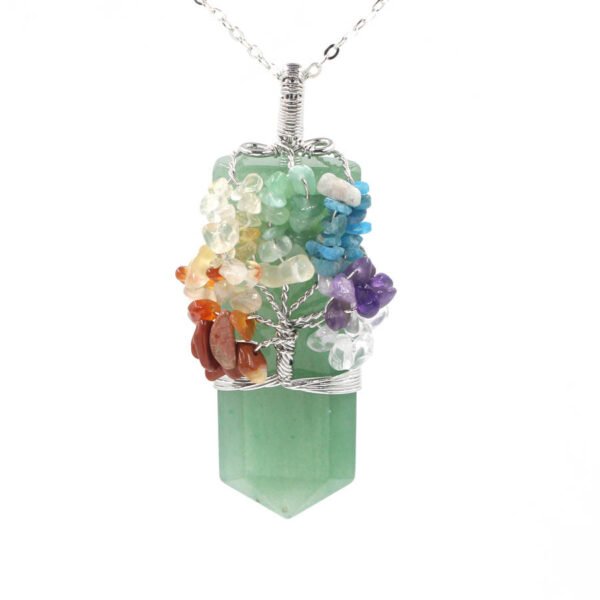 Crystal Column Tree Of Life Winding Pendant Necklace Necklaces 4