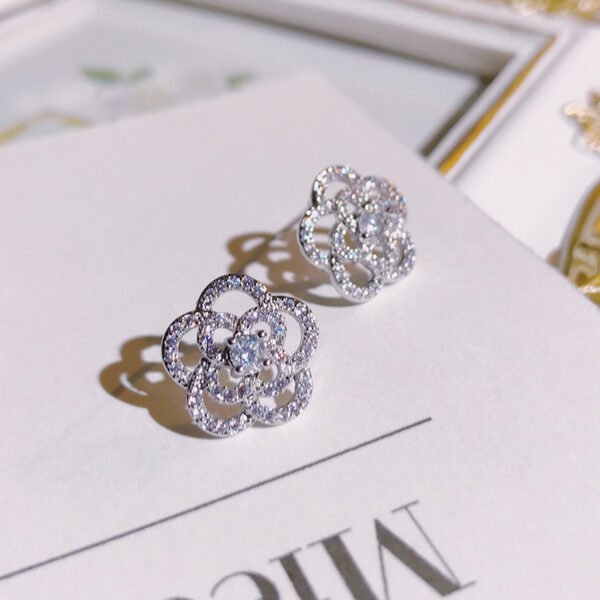 Fashion temperament zircon flower earrings Earrings 6