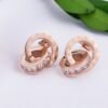 New Earrings Rose Gold Titanium Steel Earrings Women Double Ring Popular Earrings Earrings 7