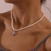 Temperament Fashion Trend Short Pearl Necklace Necklaces 11