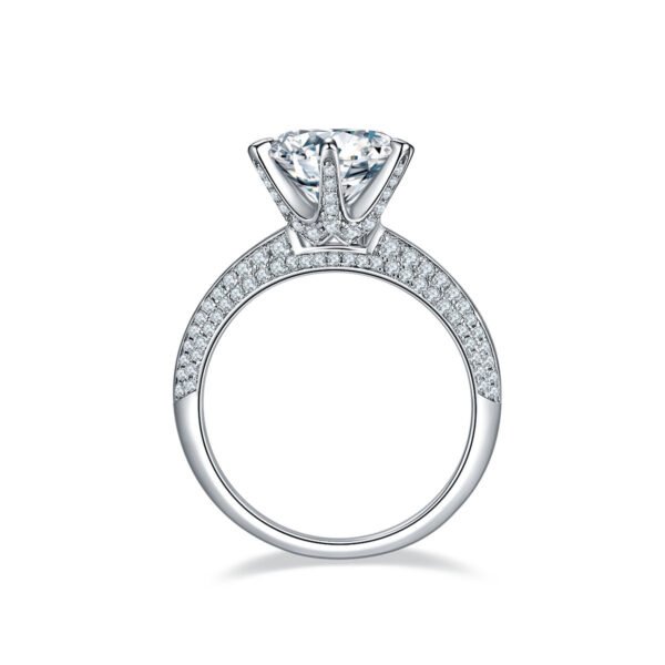S925 Silver Plated White Gold Moissanite Diamond Ring For Women Rings 4
