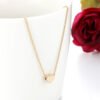 Simple Fashion Gold Color Double-sided Love Pendant Necklaces Clavicle Chains Necklace Women Jewelry Valentines Day Gift Necklaces 20