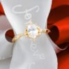 INS Wind Zircon Ring S925 Silver Plated 14K Gold Rings 8