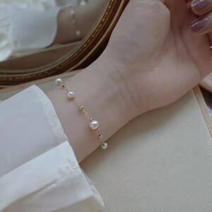 18k Gold Star Pearl Bracelet Bracelets