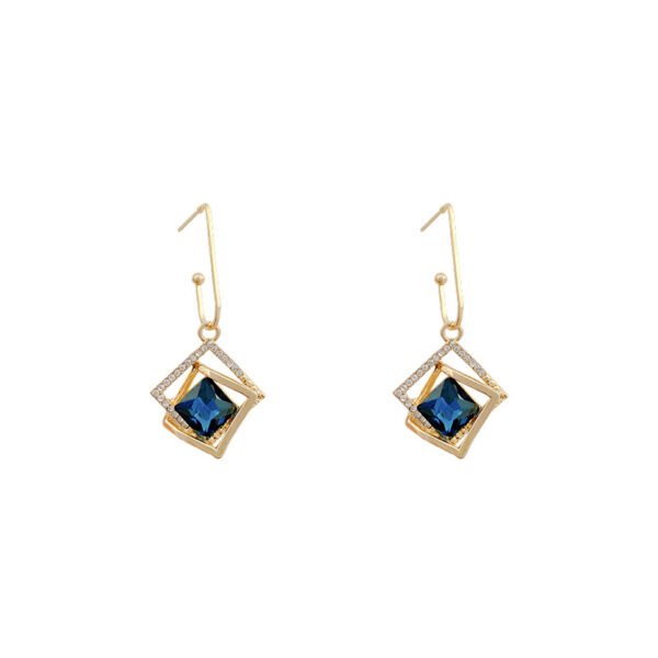 Ins Style Trend Square Diamond Crystal Earrings Earrings 4