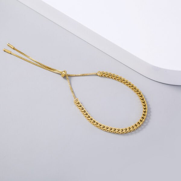 Simple Adjustable Gold Titanium Steel Stainless Steel Women’s Bracelet Bracelets 7
