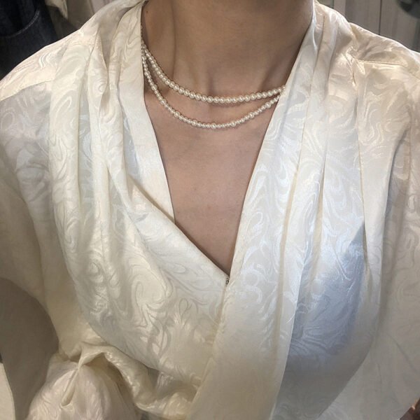 Handmade Type Highlight Pearl Clavicle Necklace Retro Necklaces 3