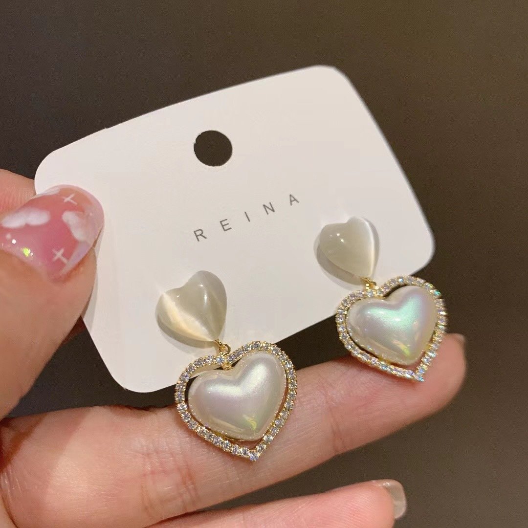 Opal Love Colorful Pearl Earrings S925 Silver Needle Earrings 5 Opal Love Colorful Pearl Earrings S925 Silver Needle Earrings 5